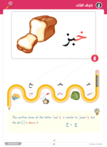 Arabic Alphabet letter Khaa'